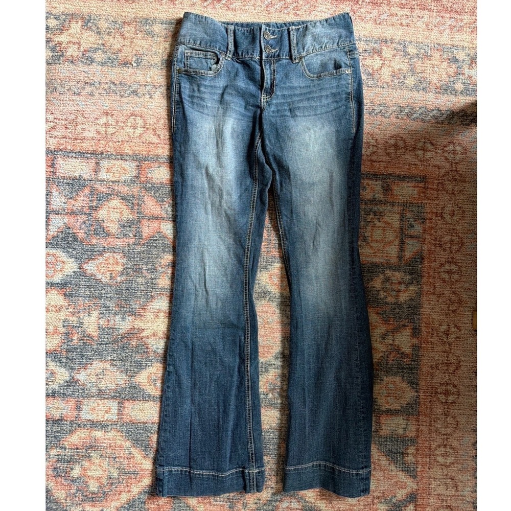 Maurices Low Rise Flare Jeans Womens‎ 5/6 Stretch Y2K Denim